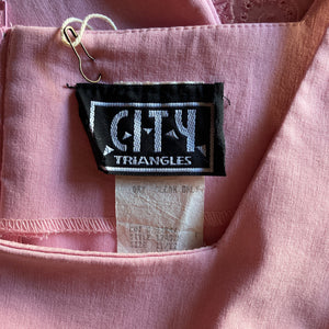 Vintage Stretchy Embroidered Pink Dress