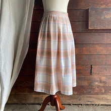 Load image into Gallery viewer, 80s Vintage Wool Blend Plaid Midi Skirt
