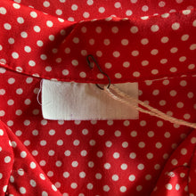Load image into Gallery viewer, 70s Vintage Red Polka Dot Button-Up Blouse
