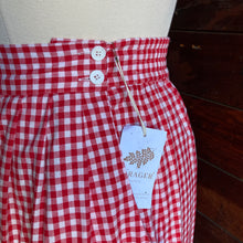 Load image into Gallery viewer, 90s Vintage Red Gingham Maxi Skirt with Pockets

