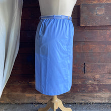Load image into Gallery viewer, Vintage Blue Cotton Midi Skirt with Belt
