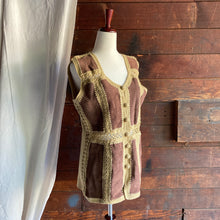 Load image into Gallery viewer, 70s Vintage Leather and Knit Vest
