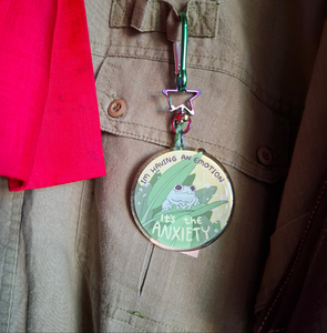 Anxiety Frog Keychain