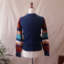 Load image into Gallery viewer, Multicolored Diamond Pattern Knit Sweater
