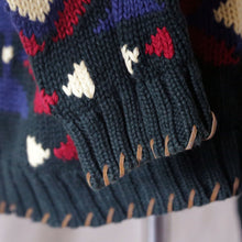 Load image into Gallery viewer, Chunky Knit Hand Embroidered Long Sweater
