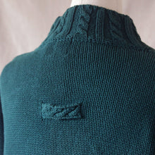 Load image into Gallery viewer, Green Chunky Knit Turtleneck Sweater
