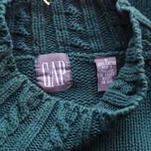 Load image into Gallery viewer, Green Chunky Knit Turtleneck Sweater
