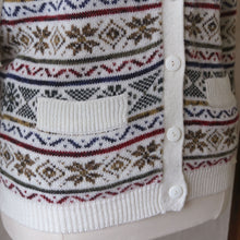 Load image into Gallery viewer, Chunky Knit Fuzzy Patterned Stripe Cardigan
