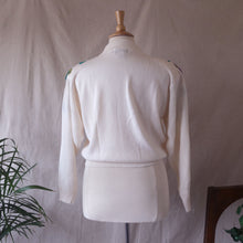 Load image into Gallery viewer, Chunky Hand-Embroidered Off-White Knit Sweater
