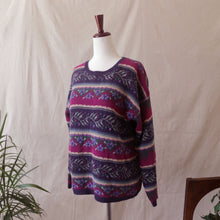 Load image into Gallery viewer, Floral and Berry Stripe Embroidered Sweater
