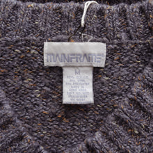 Load image into Gallery viewer, V-Neck Colorblocked Charcoal Sweater
