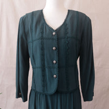 Load image into Gallery viewer, Layered Deep Green Maxi Dress
