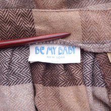 Load image into Gallery viewer, Brown Tweed Check Beige Mini Skirt
