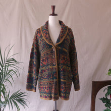 Load image into Gallery viewer, Ornate Knit Cardigan with Metallic Yarns
