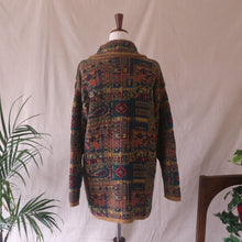 Load image into Gallery viewer, Ornate Knit Cardigan with Metallic Yarns
