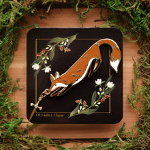 Load image into Gallery viewer, Fox &amp; Dagger Enamel Pin
