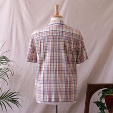 Load image into Gallery viewer, Cream Plaid Short Sleeve Blouse (1X)
