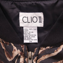 Load image into Gallery viewer, Tiger Stripe Print Silk Puffer Jacket (2X)
