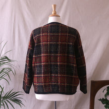 Load image into Gallery viewer, Plaid Fuzzy Knit Cardigan (3X)
