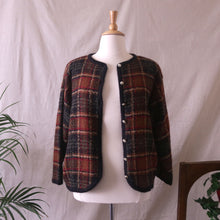 Load image into Gallery viewer, Plaid Fuzzy Knit Cardigan (3X)

