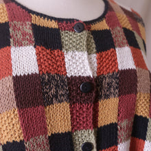 Load image into Gallery viewer, Checkered Autumnal Knit Sweater Vest (4X)
