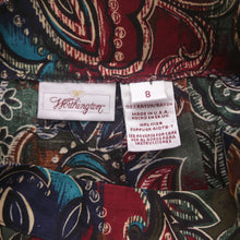 Load image into Gallery viewer, Pleated Paisley Midi Skirt (S-M)
