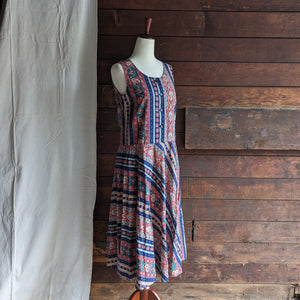90s Vintage Homemade Cotton Jumper Dress
