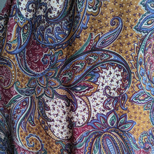 Load image into Gallery viewer, 70s Vintage Paisley Polyester Midi Dress
