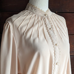70s Vintage Paisley Polyester Midi Dress