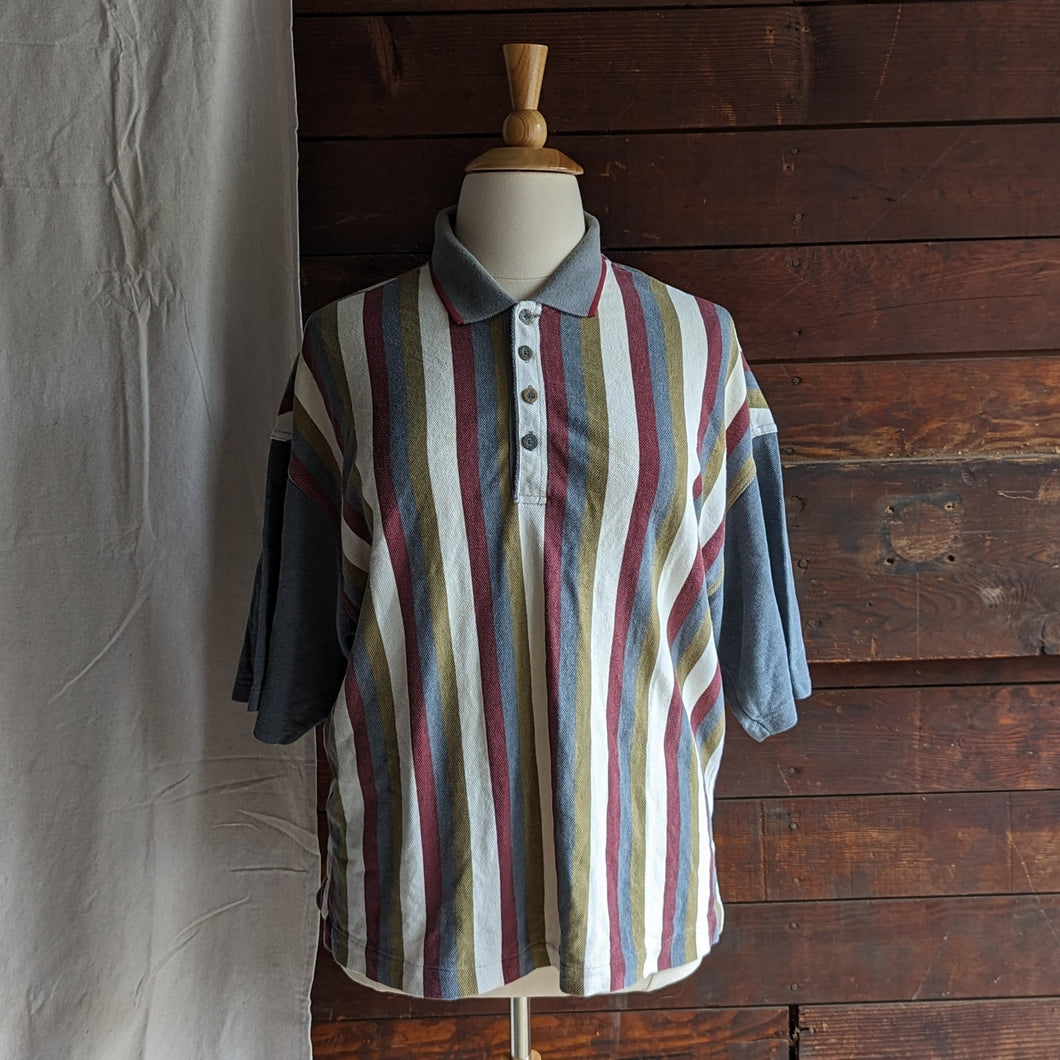 Striped Cotton Mens Polo Shirt