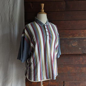 Striped Cotton Mens Polo Shirt