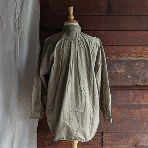 90s Vintage Twill and Flannel Button Up Mens Shirt