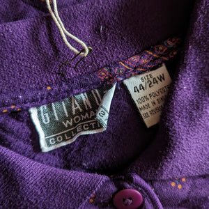 80s/90s Vintage Plus Size Purple Paisley Sweatshirt