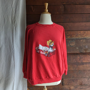 Vintage Plus Size Hand Painted Goose Sweatshirt
