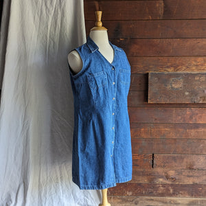 90s/Y2K Plus Size Denim Midi Dress