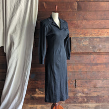 Load image into Gallery viewer, 80s Vintage Black Cotton Knit Maxi Dress
