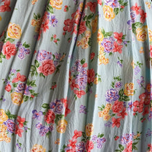 Load image into Gallery viewer, 90s Vintage Blue Floral Rayon Midi Dress
