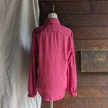 Load image into Gallery viewer, 80s Vintage Berry Polyester Blouse
