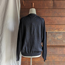 Load image into Gallery viewer, 90s Vintage Black and Gold Wool Blend Cardigan
