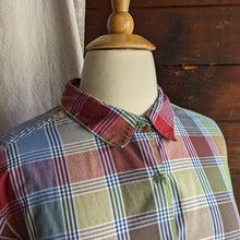 Load image into Gallery viewer, Plus Size Colorful Plaid Poly/Cotton Shirt
