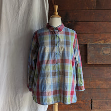 Load image into Gallery viewer, Plus Size Colorful Plaid Poly/Cotton Shirt
