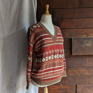 90s Vintage Cotton Blend Knit Sweater