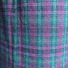 Load image into Gallery viewer, Vintage Wool Blend Purple Plaid Lined Skirt
