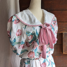 Load image into Gallery viewer, Vintage Tulip Print Sailor Dress
