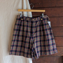 Load image into Gallery viewer, Vintage Cotton High-Rise Plaid Shorts
