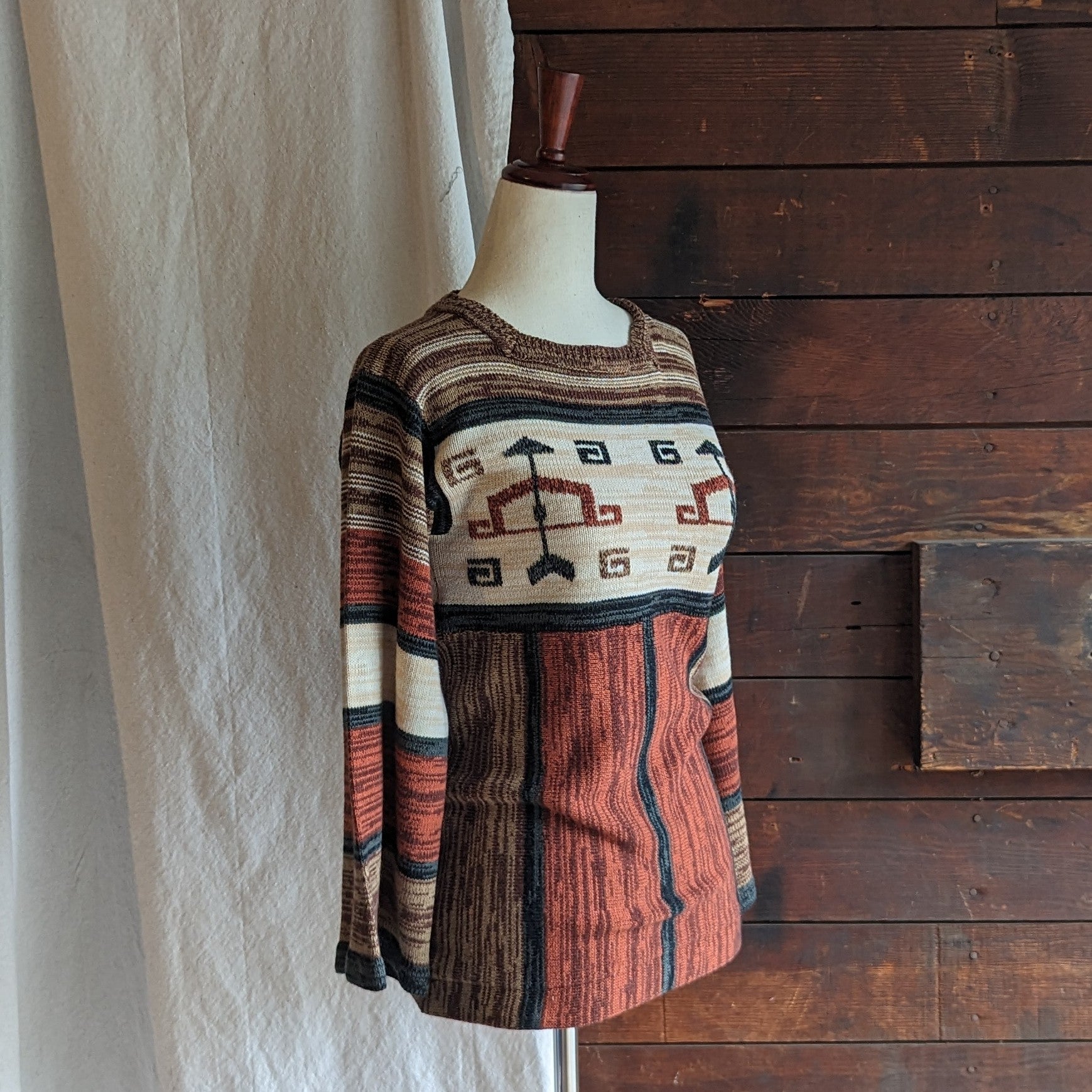 70s Vintage Bow and Arrow Acrylic Sweater – Forager Vintage