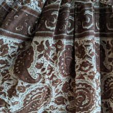 Load image into Gallery viewer, 50s/60s Vintage Brown Paisley A Line Dress with Belt
