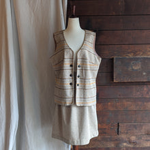 Load image into Gallery viewer, 70s Vintage Tan Vest and Skirt Set
