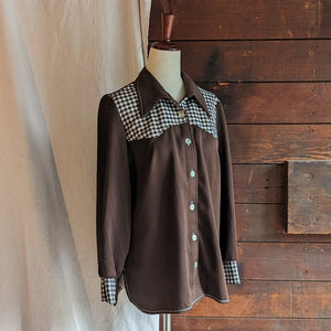 70s Vintage Brown and White Western Jacket