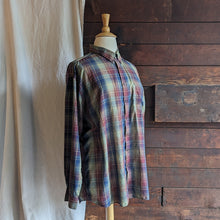 Load image into Gallery viewer, 90s Vintage Plus Size Autumnal Plaid Button Up Mens Shirt
